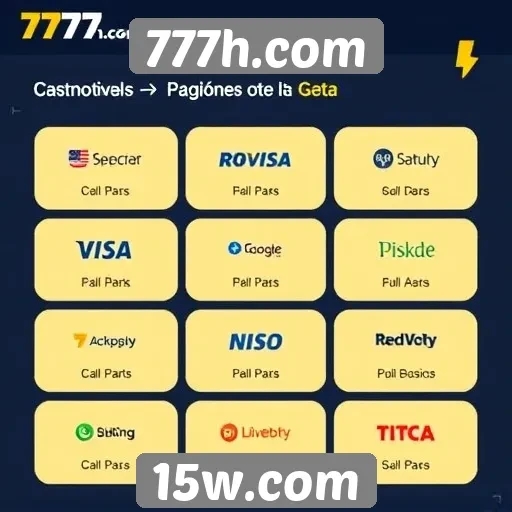 Métodos de pagamento disponíveis no 777h.com